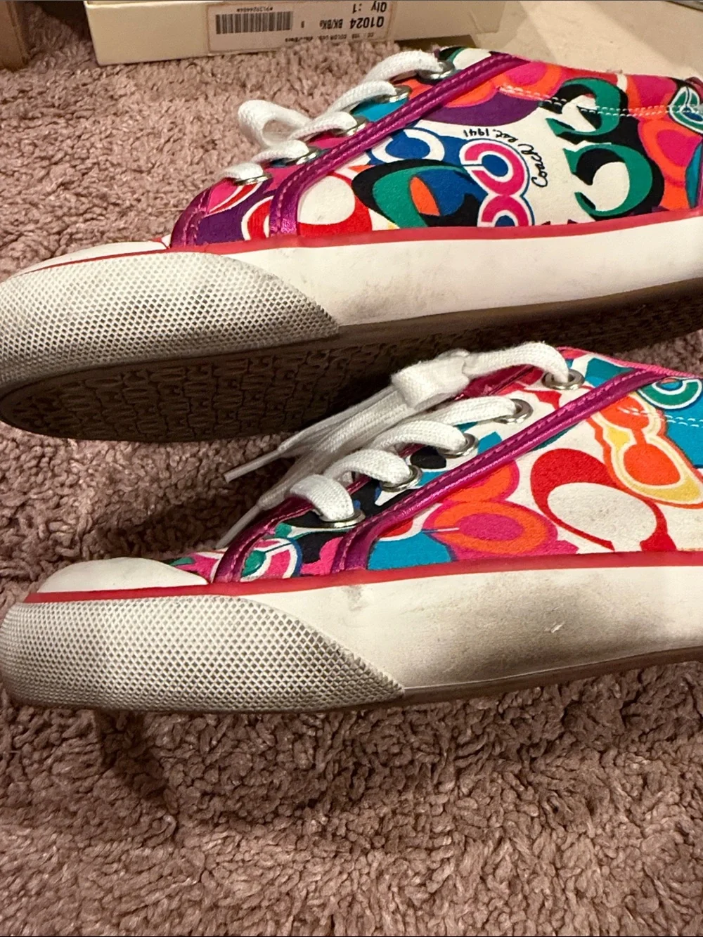 Coach Barrett Colorful Multicolor Graphic Pattern Sneakers
